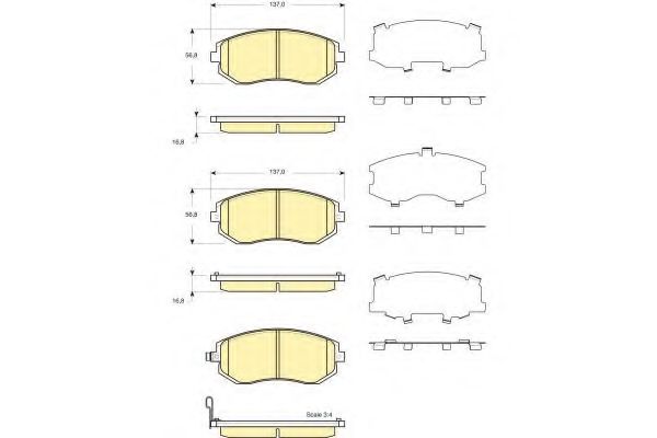 set placute frana,frana disc