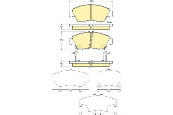 set placute frana,frana disc