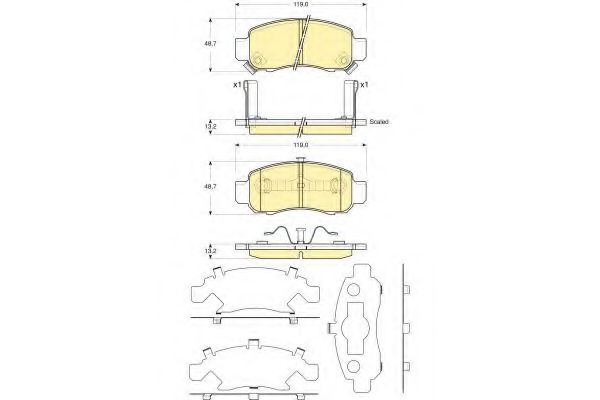 set placute frana,frana disc