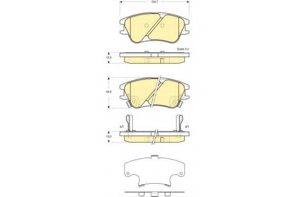 set placute frana,frana disc