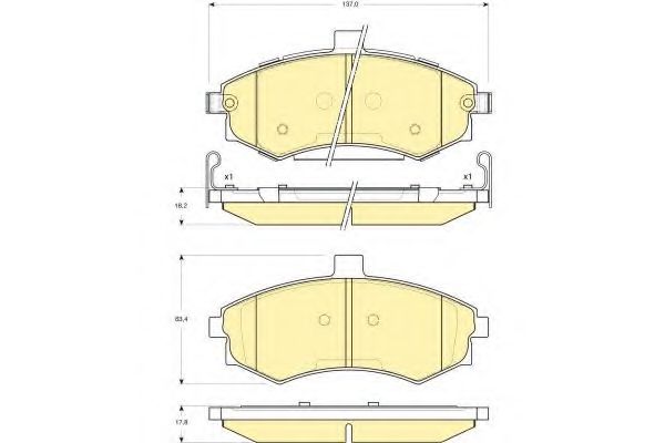 set placute frana,frana disc