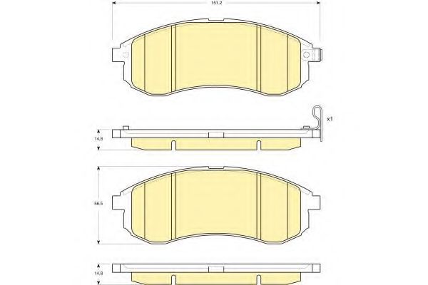 set placute frana,frana disc