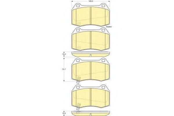 set placute frana,frana disc