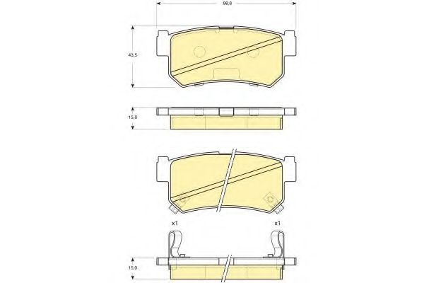 set placute frana,frana disc