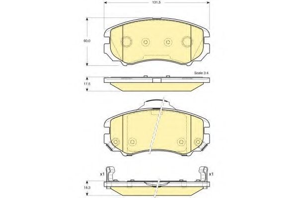 set placute frana,frana disc