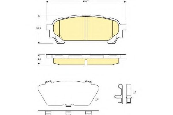 set placute frana,frana disc