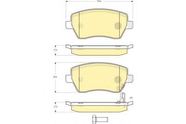 set placute frana,frana disc