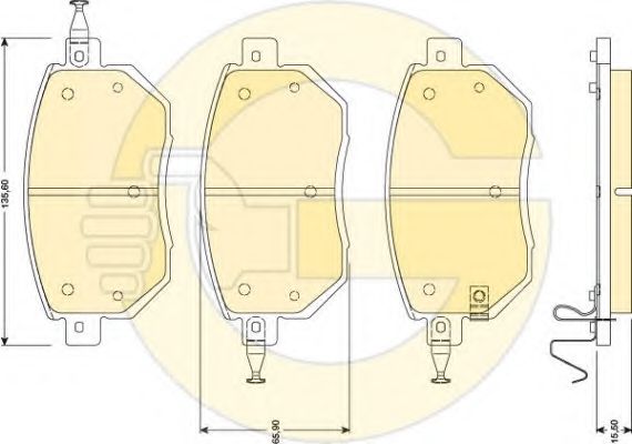 set placute frana,frana disc