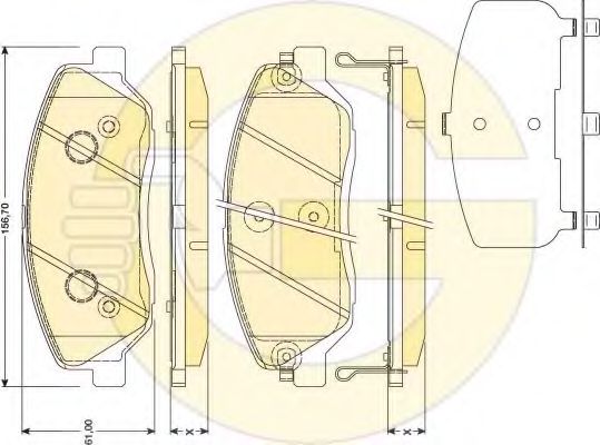 set placute frana,frana disc