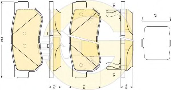 set placute frana,frana disc