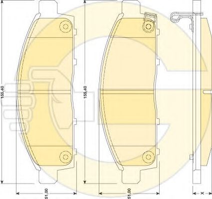 set placute frana,frana disc