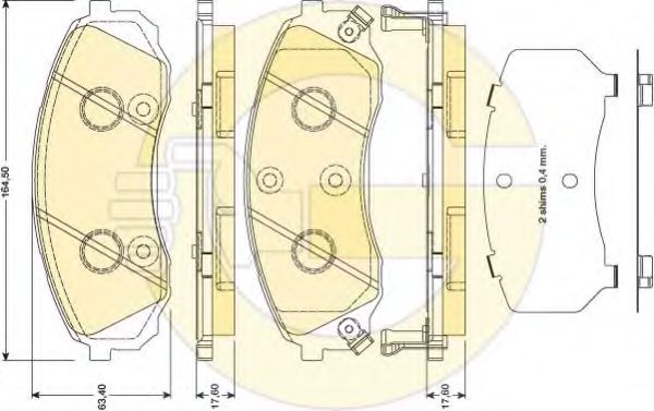 set placute frana,frana disc