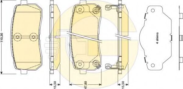 set placute frana,frana disc