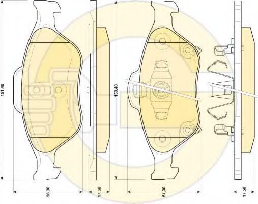 set placute frana,frana disc