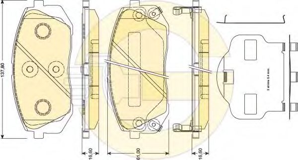 set placute frana,frana disc