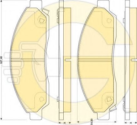 set placute frana,frana disc