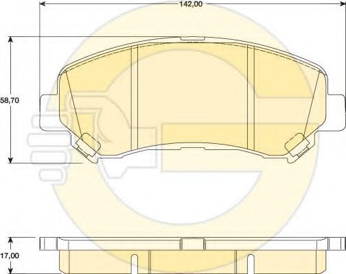 set placute frana,frana disc