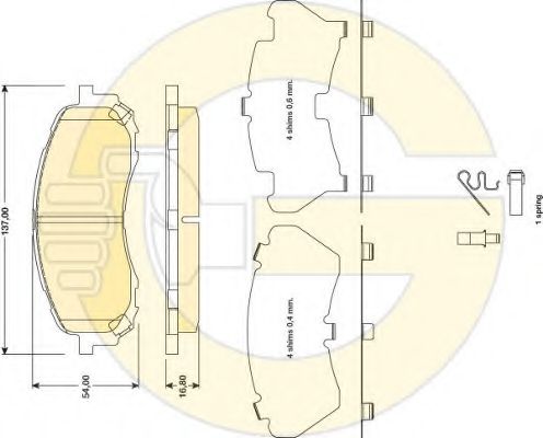 set placute frana,frana disc