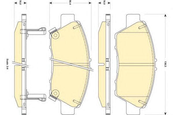 set placute frana,frana disc