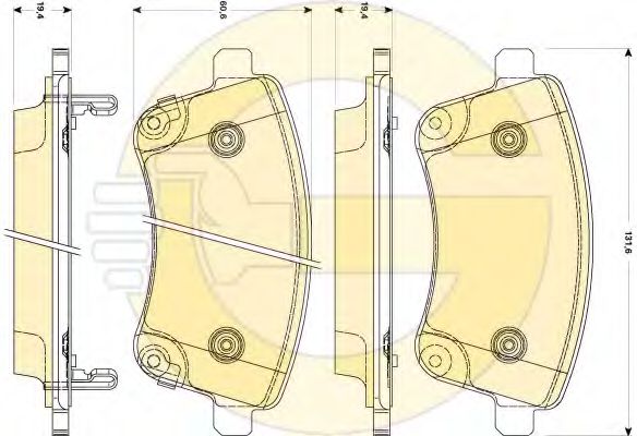 set placute frana,frana disc