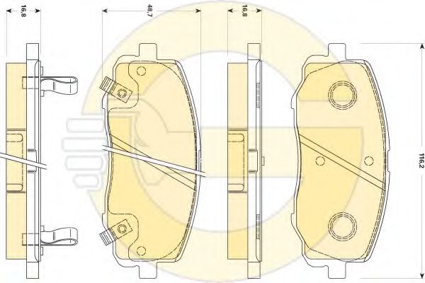 set placute frana,frana disc