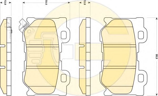 set placute frana,frana disc