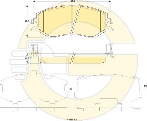 set placute frana,frana disc