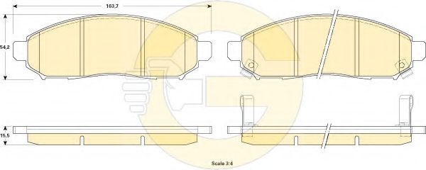 set placute frana,frana disc