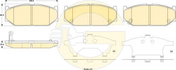 set placute frana,frana disc