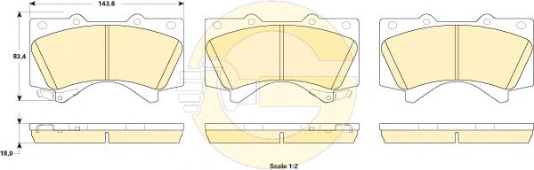 set placute frana,frana disc