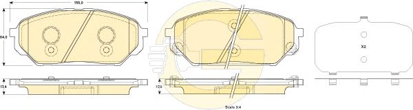 set placute frana,frana disc