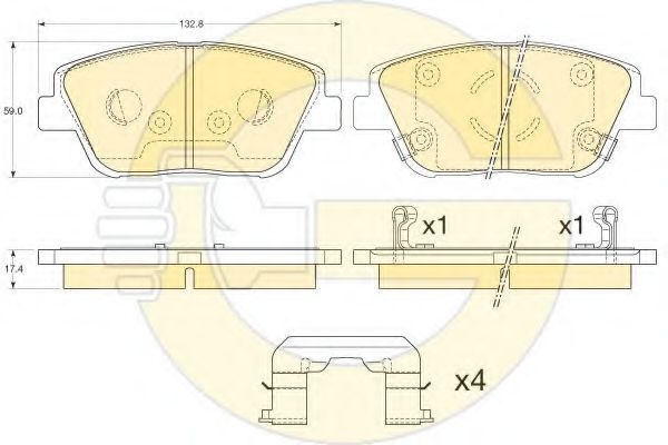 set placute frana,frana disc