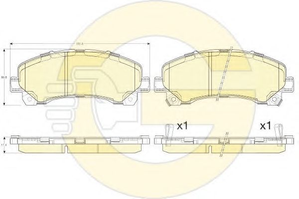 set placute frana,frana disc