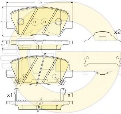 set placute frana,frana disc