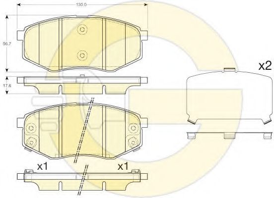 set placute frana,frana disc