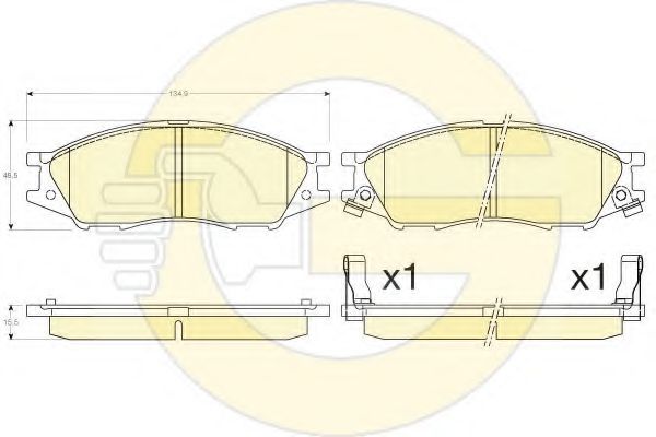 set placute frana,frana disc