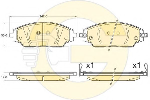 set placute frana,frana disc