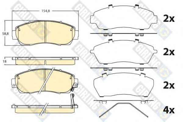 set placute frana,frana disc