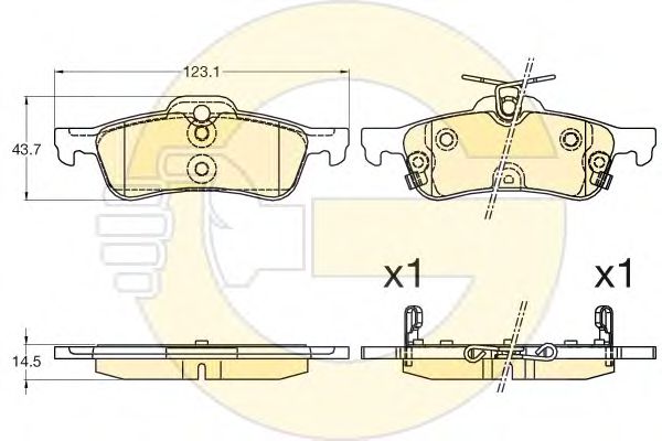 set placute frana,frana disc