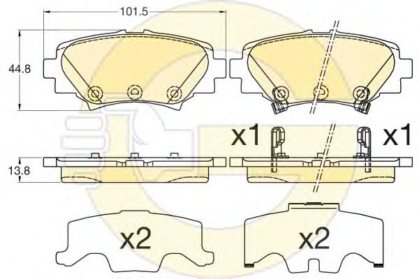 set placute frana,frana disc