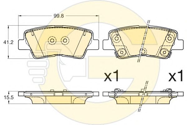 set placute frana,frana disc