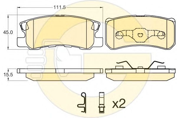 set placute frana,frana disc