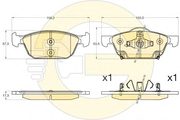 set placute frana,frana disc