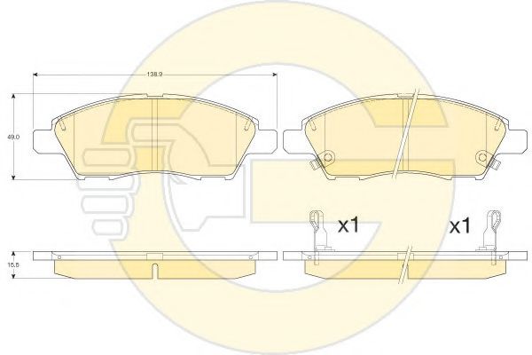 set placute frana,frana disc