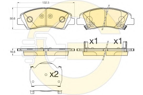 set placute frana,frana disc