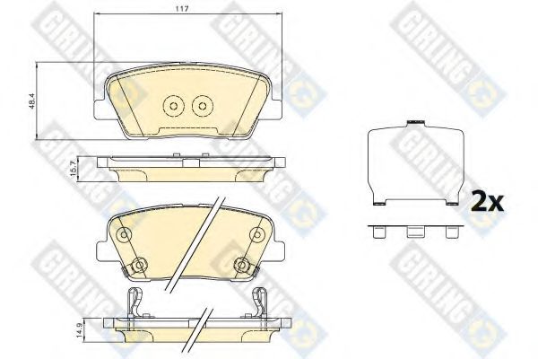 set placute frana,frana disc