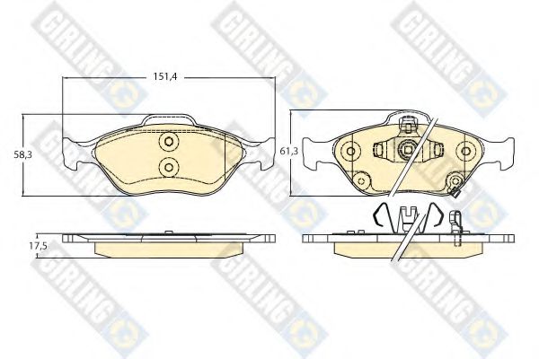 set placute frana,frana disc