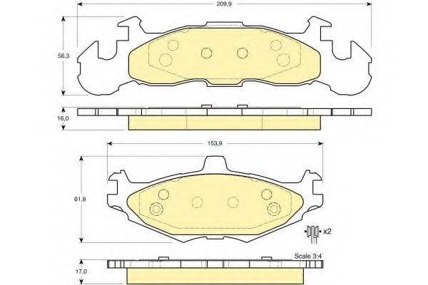 set placute frana,frana disc