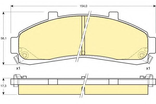 set placute frana,frana disc