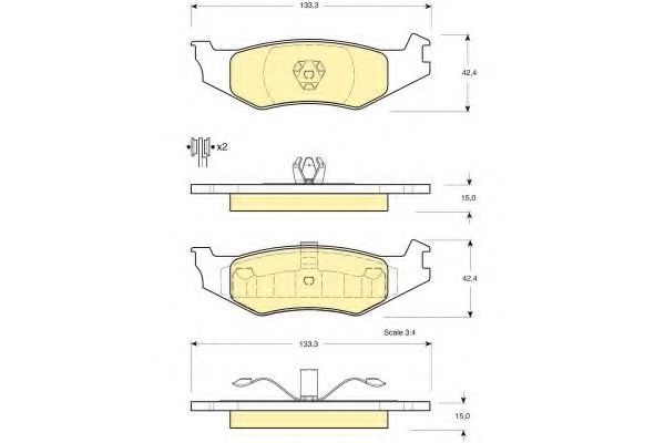 set placute frana,frana disc